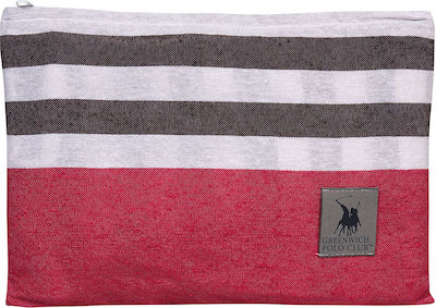 Greenwich Polo Club Beach Towel Pareo Red with Fringes 170x90cm.