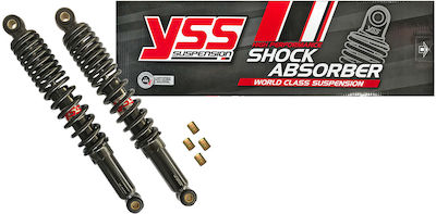 REAR SHOCK ABSORBER PAIR 35CM "PROGRESSIVE SPRING" HONDA SUPRA 100 YSS BLACK