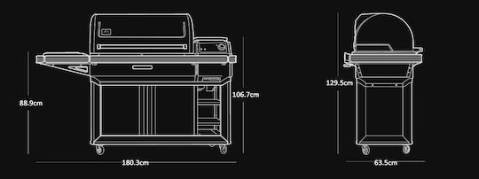 Traeger Timberline XL INT Ψησταριά Pellet με Θερμόμετρο 83.8x45.7εκ.