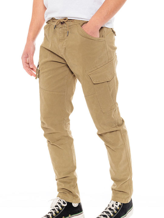 Hose Cargo Elastisch Beige