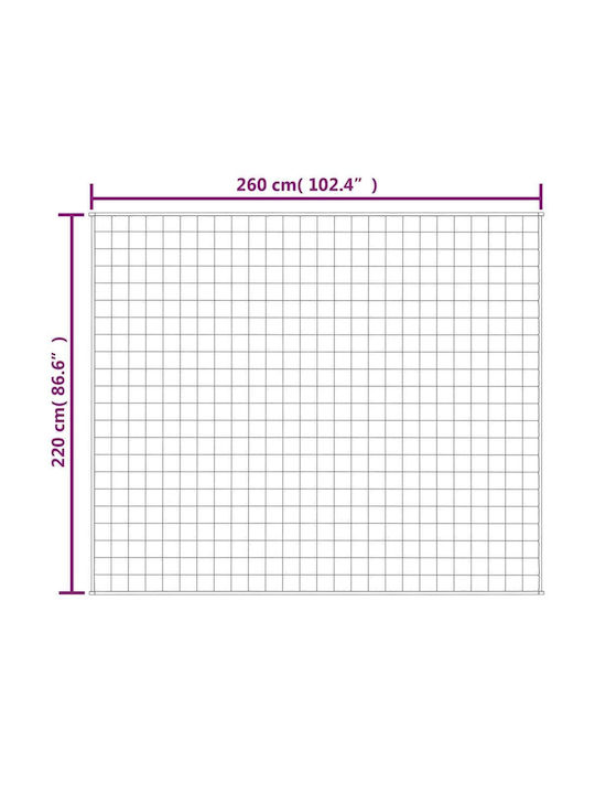 vidaXL Κουβέρτα Βαρύτητας Υπέρδιπλη 220x260εκ. Μπλε