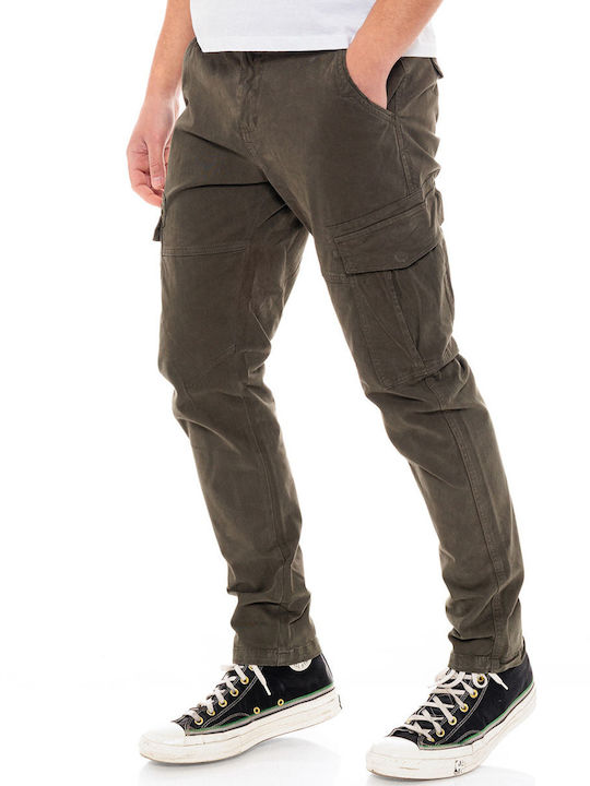 Trousers Cargo Elastic in Regular Fit Khaki