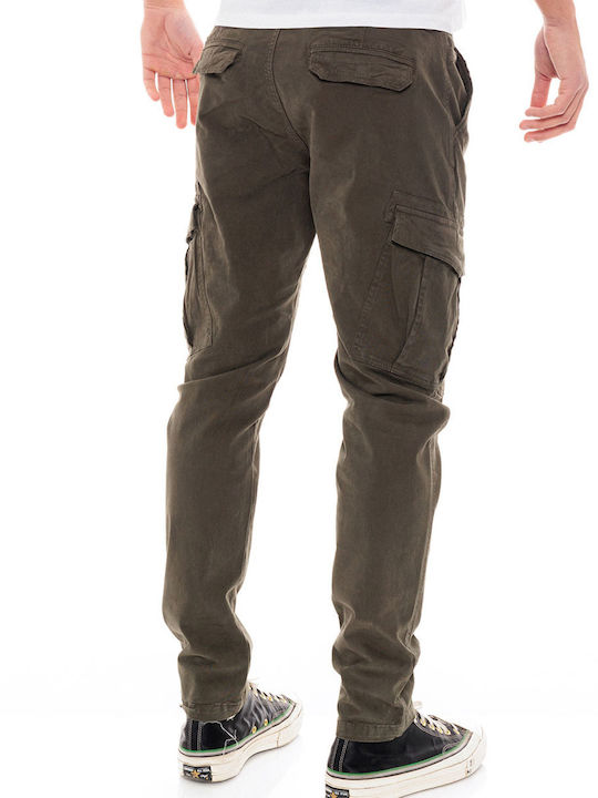 Trousers Cargo Elastic in Regular Fit Khaki