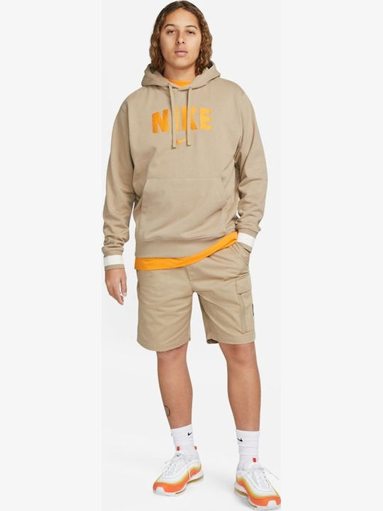 Club Sweatshirt mit Kapuze Beige