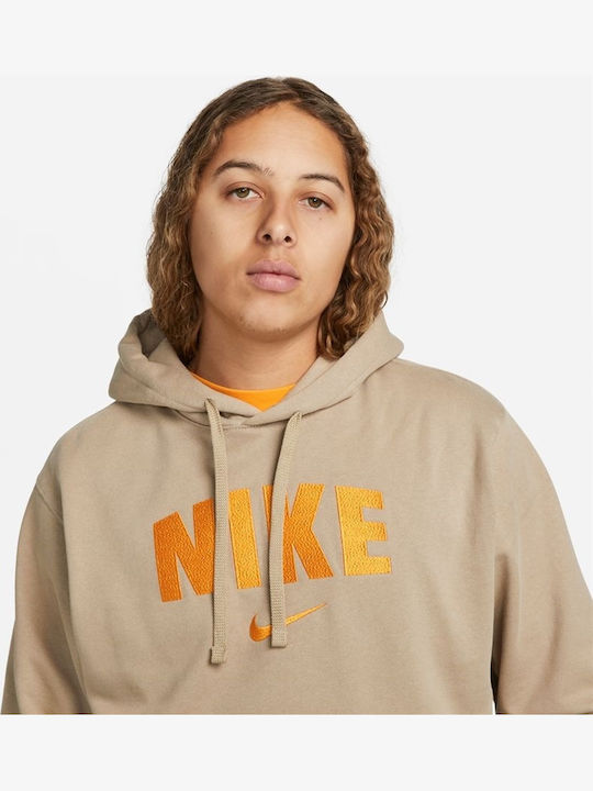 Club Sweatshirt mit Kapuze Beige