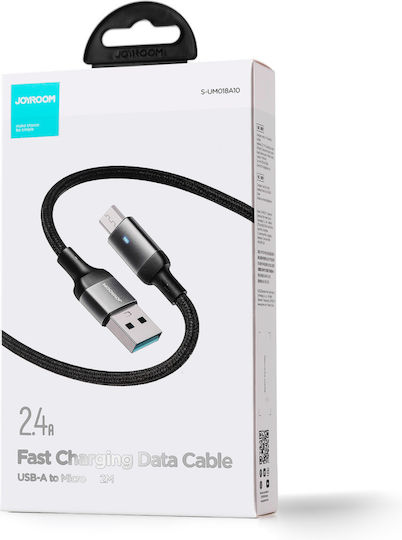 Joyroom S-UM018A10 Geflochten USB 2.0 auf Micro-USB-Kabel Schwarz 2m 1Stück