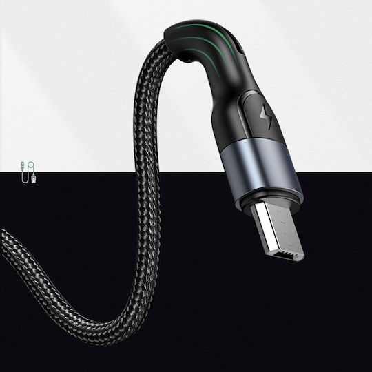 Usams U55 Geflochten USB 2.0 auf Micro-USB-Kabel Schwarz 1m (SJ450USB01) 1Stück