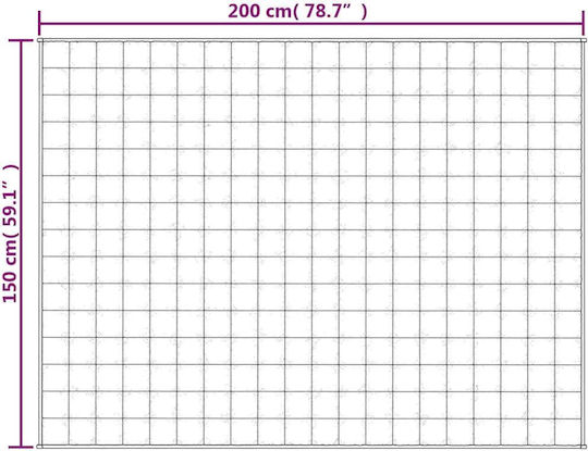 vidaXL Κουβέρτα Βαρύτητας Μονή 150x200εκ. Γκρι