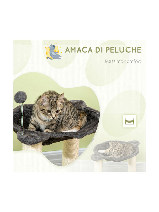 Pawhut Scratching Post Poles Gray 53.55x53.5x66cm