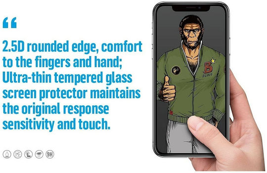 Mr. Monkey 5D Ceramic Full Glue Full Face Tempered Glass Μαύρο (Galaxy A54)