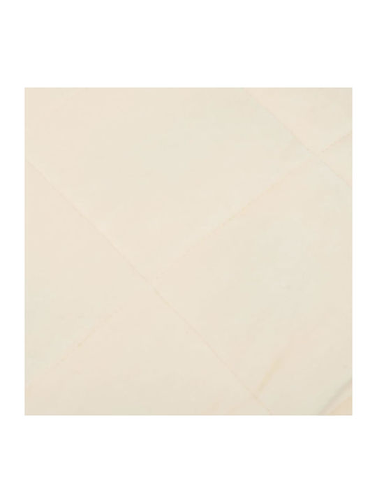 vidaXL Κουβέρτα Βαρύτητας Καναπέ 122x183εκ. Ανοιχτό Κρεμ 3154866
