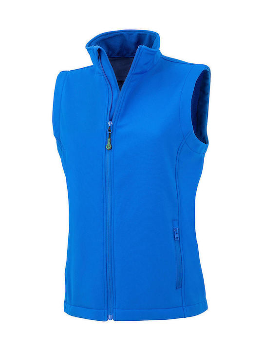 Result Women's Short Sports Softshell Jacket Waterproof and Windproof for Winter Blue