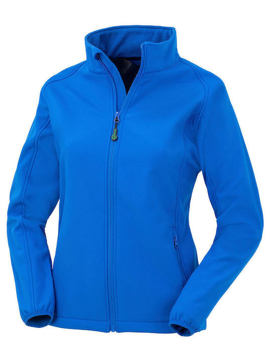 Result Women's Short Sports Softshell Jacket Waterproof and Windproof for Winter Royal