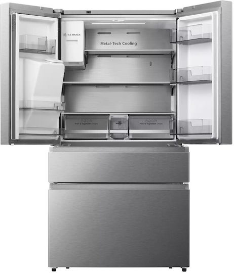 Hisense Side-by-Side Refrigerator 560lt Total NoFrost H178.5xW91.4xD72.5cm Inox RF728N4SASE