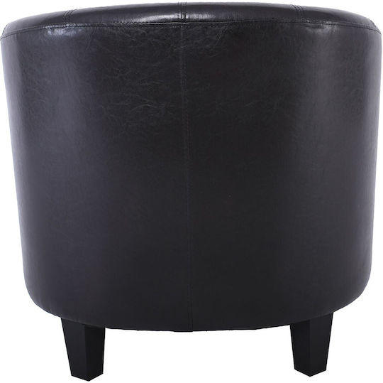 Boga Sessel aus Künstliches Leder Dunkelbraun E7129,5W 77x70x77cm