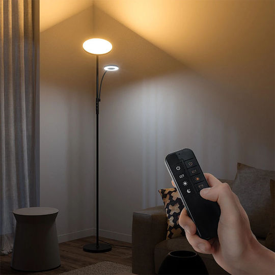 BlitzWolf LED Floor Lamp H175xW25cm. with Adjustable White Light 1900lm Black