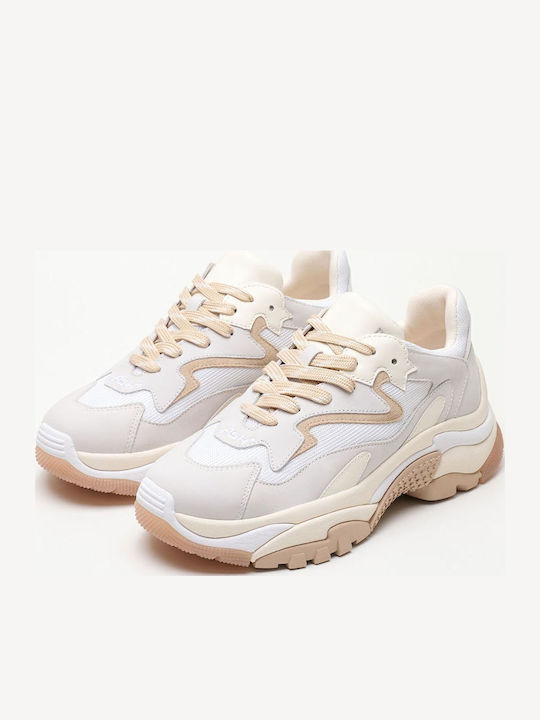 Addict Combo Chunky Sneakers Beige