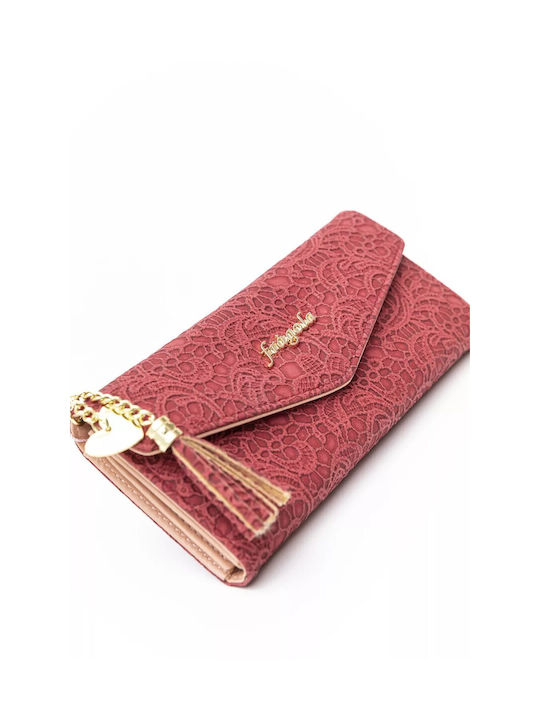 Fragola Large Women's Wallet Red Lace