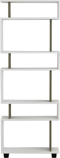 Bibliotecă Owl Olive Grey / Alb 60x19.5x165εκ.