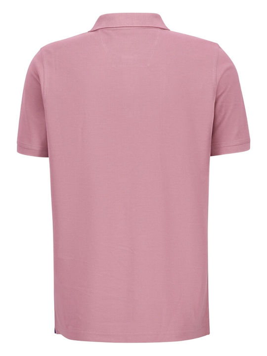 Fynch Hatton Herren Kurzarmshirt Polo Lilac