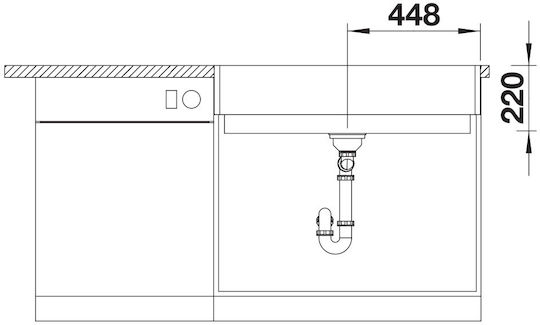 Blanco Vintera XL 9-UF 526101 Drop-In Sink Synthetic Granite W90xD51cm Anthracite
