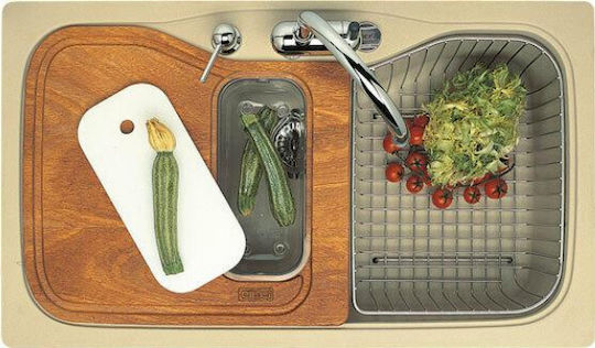 Elleci Fox 360 Granitek LGF36051 Drop-In Sink Synthetic Granite W86xD50cm Avena
