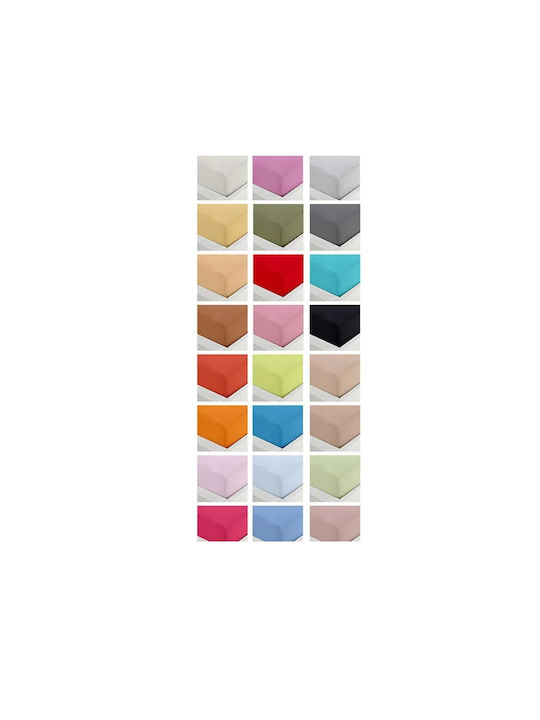 Sunshine Cearșaf Single cu Elastic 100x200+20cm. Menta 152 Portocaliu 7