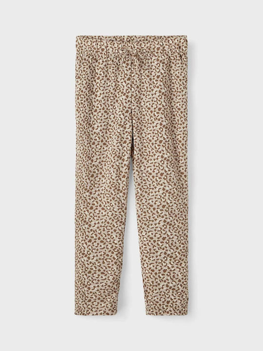 Name It Girls Fabric Trouser Brown