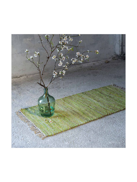 Nima Arya Teppich Rechteckig Synthetisch,Polyester/Cotton/Leather Lime