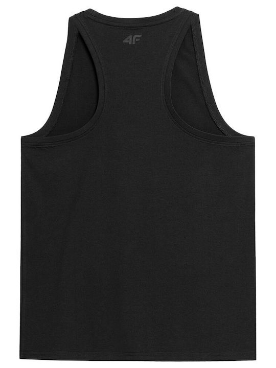 4F Herren Sportliches Kurzarmshirt Schwarz