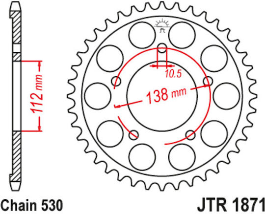 JT Sprockets Rear Sprocket 48 Teeth for Yamaha YZF-R6 99'-02'