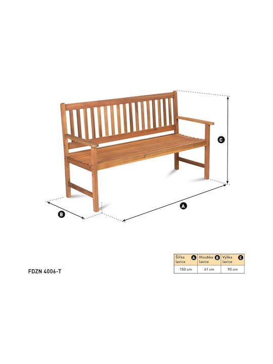 FDZN 4006-T Bancă Exterior Lemnos cu Perne 150x61x90cm