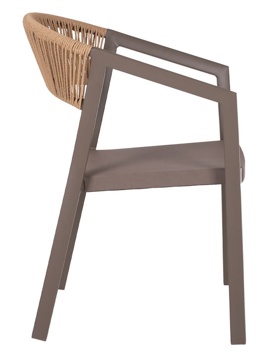 Gartenstühle Aluminium Miri Beige 45x63x82cm
