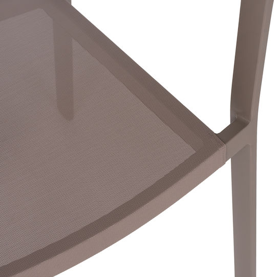 Scaun De Exterior Din Aluminiu Miri Șampanie 45x63x82cm