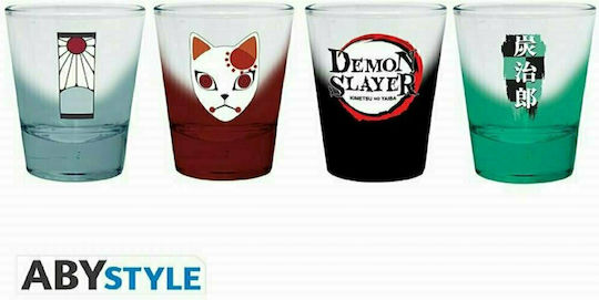 Abysse Demon Slayer - Kimetsu No Yaiba Symbols Pahare de shot din Sticlă 4buc