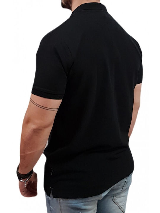 Rebase Men's Short Sleeve Blouse Polo Black