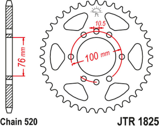 JT Sprockets Hinteres Ritzel 37 Zähne für Suzuki DR Groß