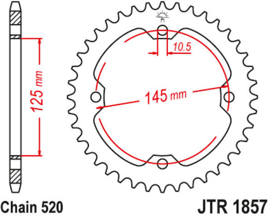 JT Sprockets Hinteres Ritzel 39 Zähne für Yamaha XT 600