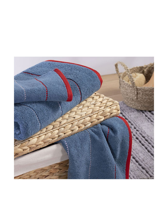 Nef-Nef Homeware Hand Towel Miles 033289 30x50cm. Denim Weight 500gr/m²