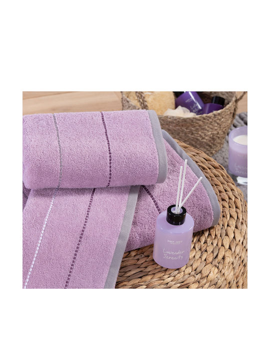 Nef-Nef Homeware Πετσέτα Χεριών Miles 30x50εκ. Λιλά Βάρους 500gr/m²