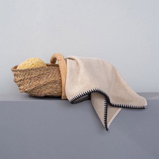Palamaiki Handtuch Brooklyn 30x50εκ. Beige Gewicht 500gr/m²