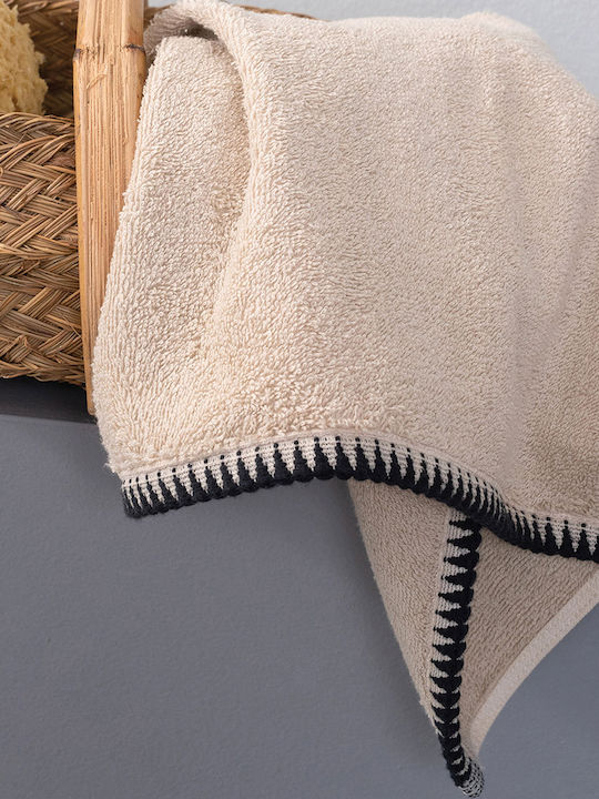 Palamaiki Πετσέτα Χεριών Brooklyn 30x50εκ. Beige Βάρους 500gr/m²