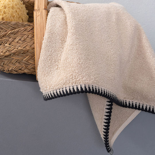 Palamaiki Handtuch Brooklyn 30x50εκ. Beige Gewicht 500gr/m²
