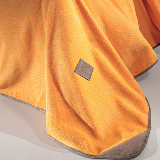 Guy Laroche Polar Decke Fleece Übergröße 230x250cm Mango