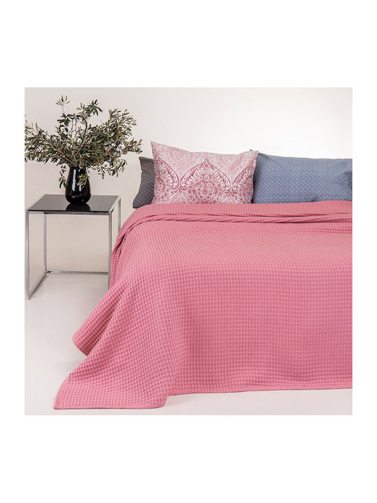 Melinen Patmos Blanket Pique Queen 230x240cm. Rose