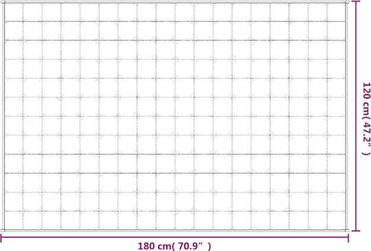 vidaXL Schwerkraftdecke Couch 120x180cm Grau