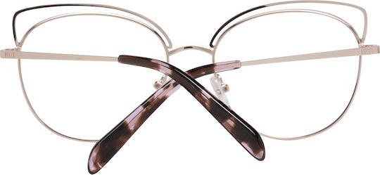 Emilio Pucci Women's Metal Prescription Eyeglass Frame Cat Eye Rose Gold EP5123 068