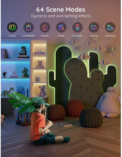 Govee Smart Ταινία LED Wi-Fi 24V RGB Φως 5m με Τροφοδοτικό
