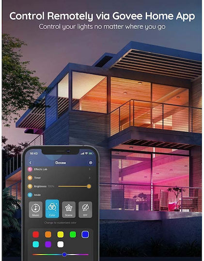 Govee Smart Ταινία LED Wi-Fi 24V RGB Φως 5m με Τροφοδοτικό