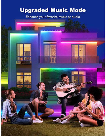 Govee Водоустойчива LED Лента Phantasy 24V RGB Светлина 10м с Захранване